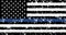 Black lives matter USA support flag,  blue line textured symbol. Vector illustration sign, stop racism