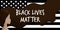 Black Lives Matter. Vector Illustration with afroamerican woman and text on black american flag background. Protest against racism