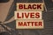 Black lives matter words on wooden blocks. Stop rasism concept
