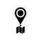 Black location icon vector illustration on white background