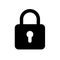 Black lock icon vector password key hole