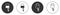 Black Lockpicks or lock picks for lock picking icon isolated on white background. Circle button. Vector Illustration