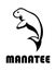 Black logo vector of a manatee eps 10