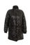 Black long warm jacket synthetic winter coat
