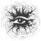 Black Look Evil Eye Monochrome Tattoo