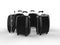 Black luggage suitcases