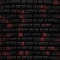 Black Luminescence Beautiful Brick Wall Texture Tile Seamless Background. Generative AI