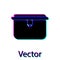 Black Lunch box icon isolated on white background. Vector Illustration