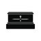 Black luxury coffin simple icon