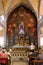 the Black Madonna in the Chapel of Our Lady at  Basilica of St-Sauveur blend into the cliff in Rocamadour, France