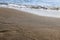 Black magnetic sand beach of Black sea in Ureki