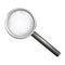 Black magnifier isolated