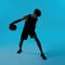 Black male player dribbling with basketball ball