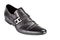 Black male shoe with buckle