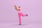 The black man with pink clothes.   He is doing exercise.  3d illustrator of cartoon character in acting