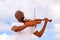 Black man playing violin