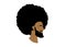 Black man portrait with afro curly design, Barber shop and hairstyle. Healthy sporty young black man with beard and mustache