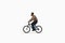 black man riding bycicle vector flat isolated illustration