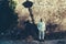 Black man with stone wall background