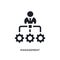 black management isolated vector icon. simple element illustration from startup concept vector icons. management editable logo