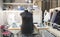 Black mannequin standing on studio background create fashion