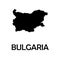 Black map bulgaria. white background vector