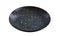 Black marble plate, Empty black ceramic plate, isolated on white background with clipping path, Side view