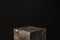Black marble product display on dark background with advertising backdrops. Empty pedestal podium for showing. 3D rendering