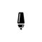 Black marker pen, highlighter, felt tip pen icon. Isolated on white. Flat line icon.