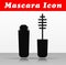 Black mascara vector icon design