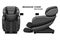 black massage chair realistic cartoon isolated white background