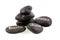 Black massage stones