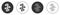 Black Medical hemoglobin erythrocytes icon isolated on white background. Circle button. Vector