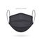 Black Medical or Surgical Face Mask. Virus Protection. Breathing Respirator Mask. Health Care Concept. Vector
