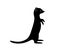 Black meerkat silhouette. Vector