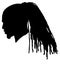 Black Men African American, African profile picture silhouette. Man from the side with afroharren. Long Dreads, Long Dreadlocks ha