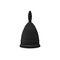 Black Menstrual cup. Feminine hygiene. Protection for woman in critical days. Realistic Vector illustration on white