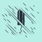 Black Menstruation and sanitary tampon icon isolated on green background. Feminine hygiene product. Glitch style. Vector