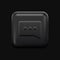 Black Message Icon. Isolated 3D Texting Button