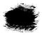 Black messy ink blot. Vector