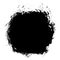 Black messy ink blot. Vector