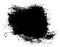 Black messy ink blot. Vector