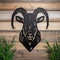 Black Metal Ram Head Wall Art - Precisionist Design