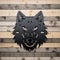 Black Metal Wolf Name Sign - Laser Cut Design For A Unique Touch