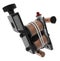 Black metallic tattoo machine with copper bolts