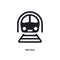 black metro isolated vector icon. simple element illustration from transportation concept vector icons. metro editable logo symbol