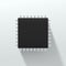 Black micro chip on white