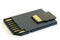Black microSD memory card and SD card adapter