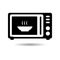 Black Microwave oven icon or logo