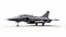 Black Military Jet Isolated On White Background